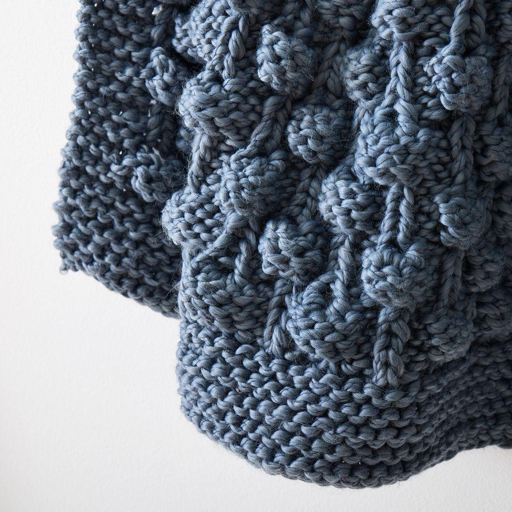 Chunky Bauble Knit Throw West Elm UK